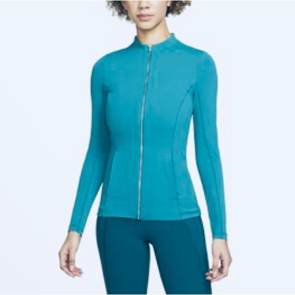 Nike Yoga Luxe Dri Fit Full Zip Women’s Teal Jacket Size XS NWT